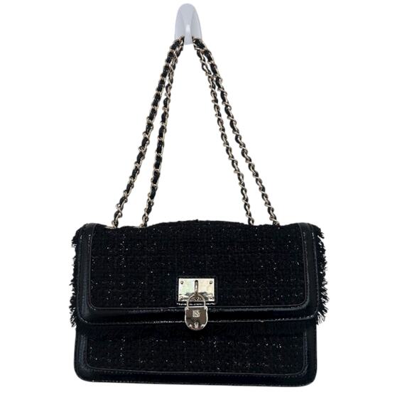 Anne Klein Black Tweed Bag - Picture 1 of 5